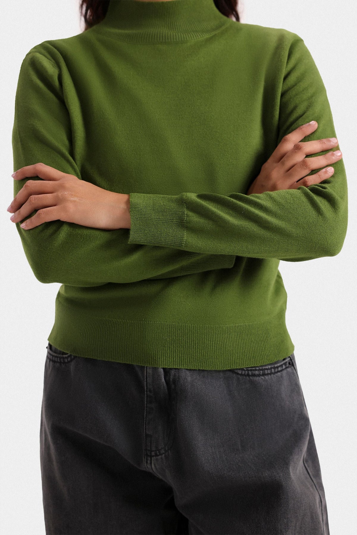 MJ COUTURE Mock Neck Sweater