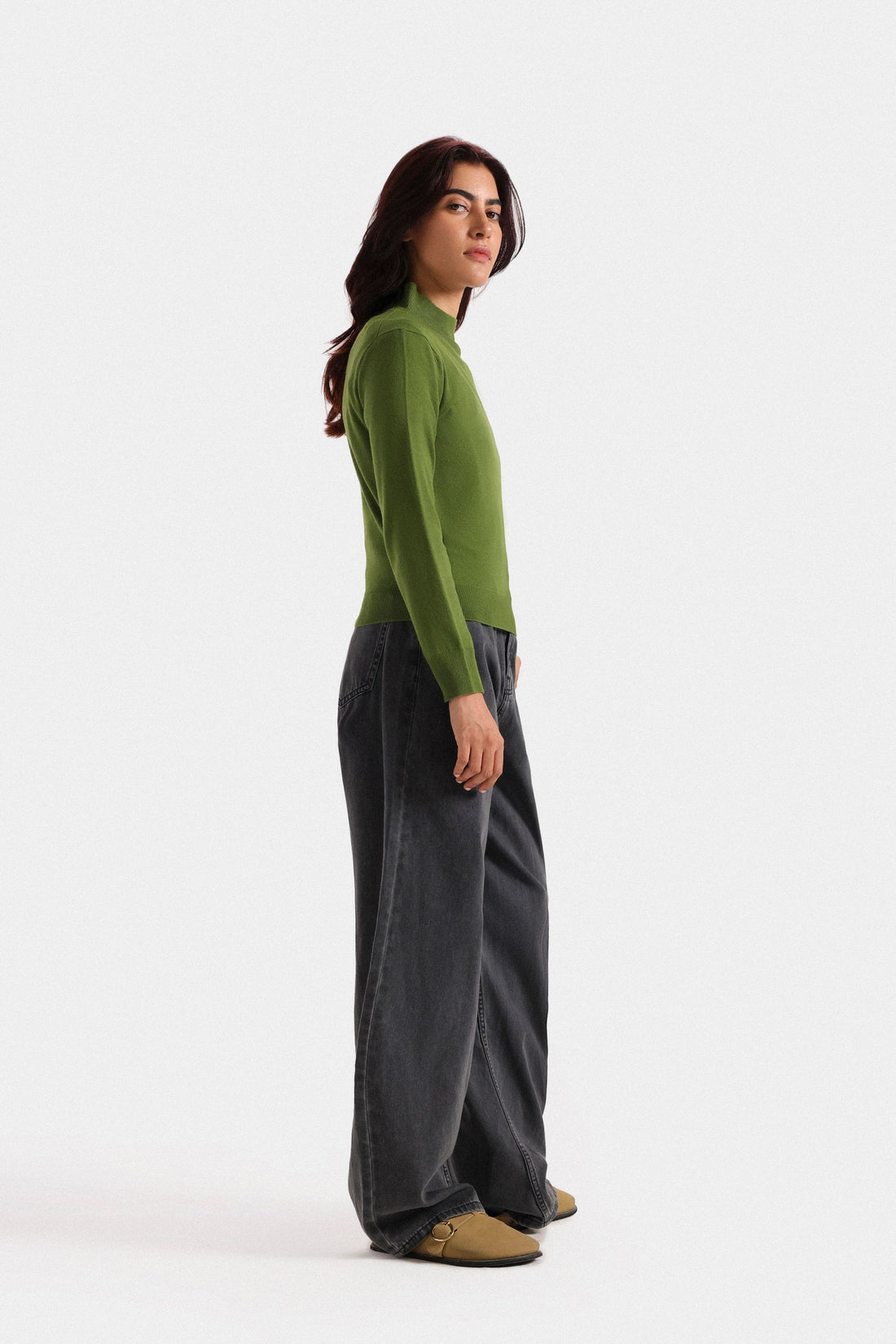 MJ COUTURE Mock Neck Sweater