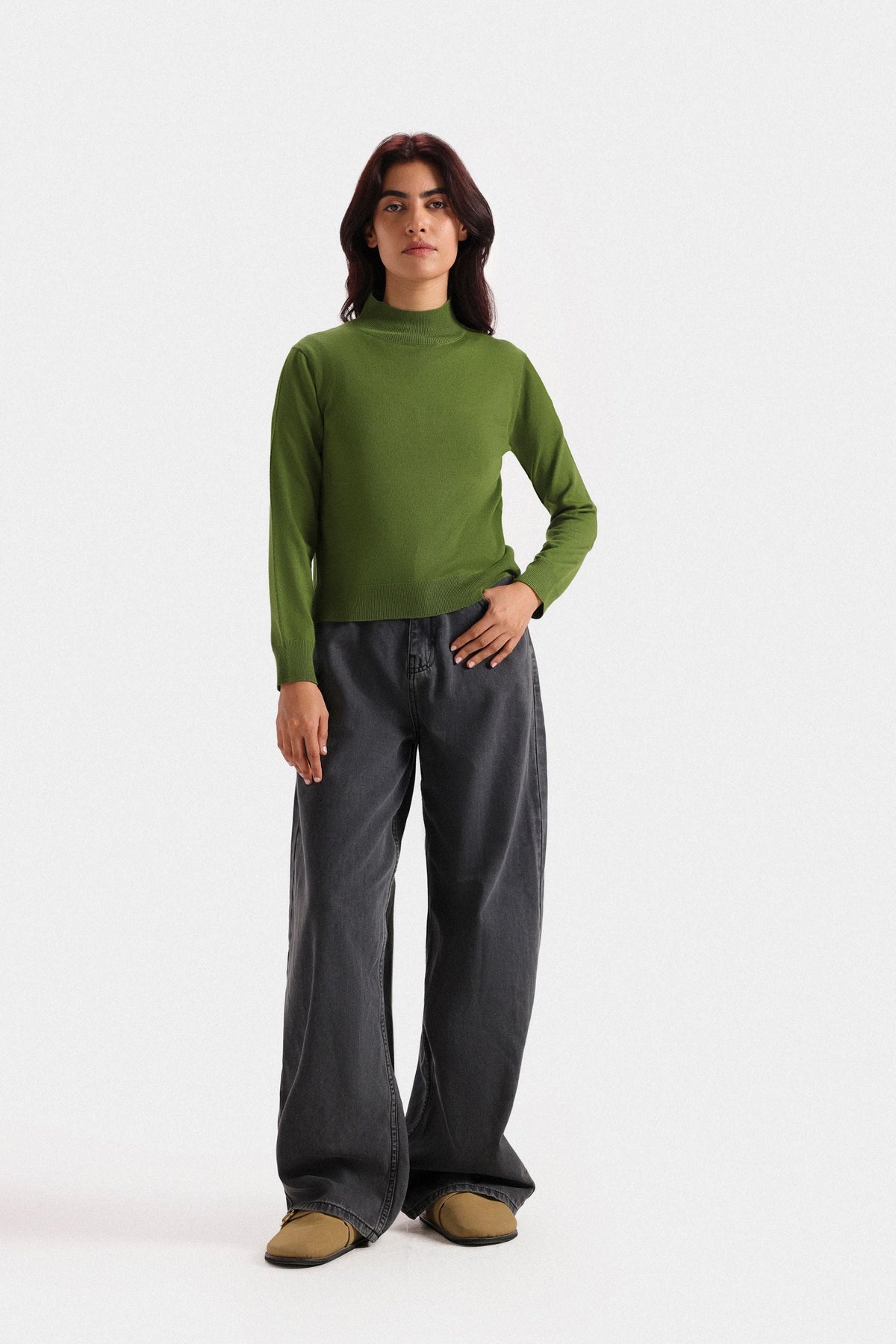 MJ COUTURE Mock Neck Sweater