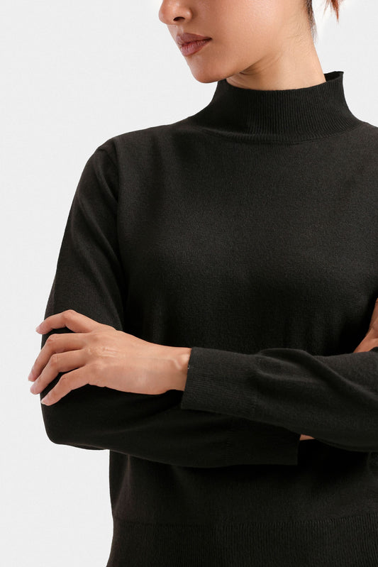 MJ COUTURE Mock Neck Sweater