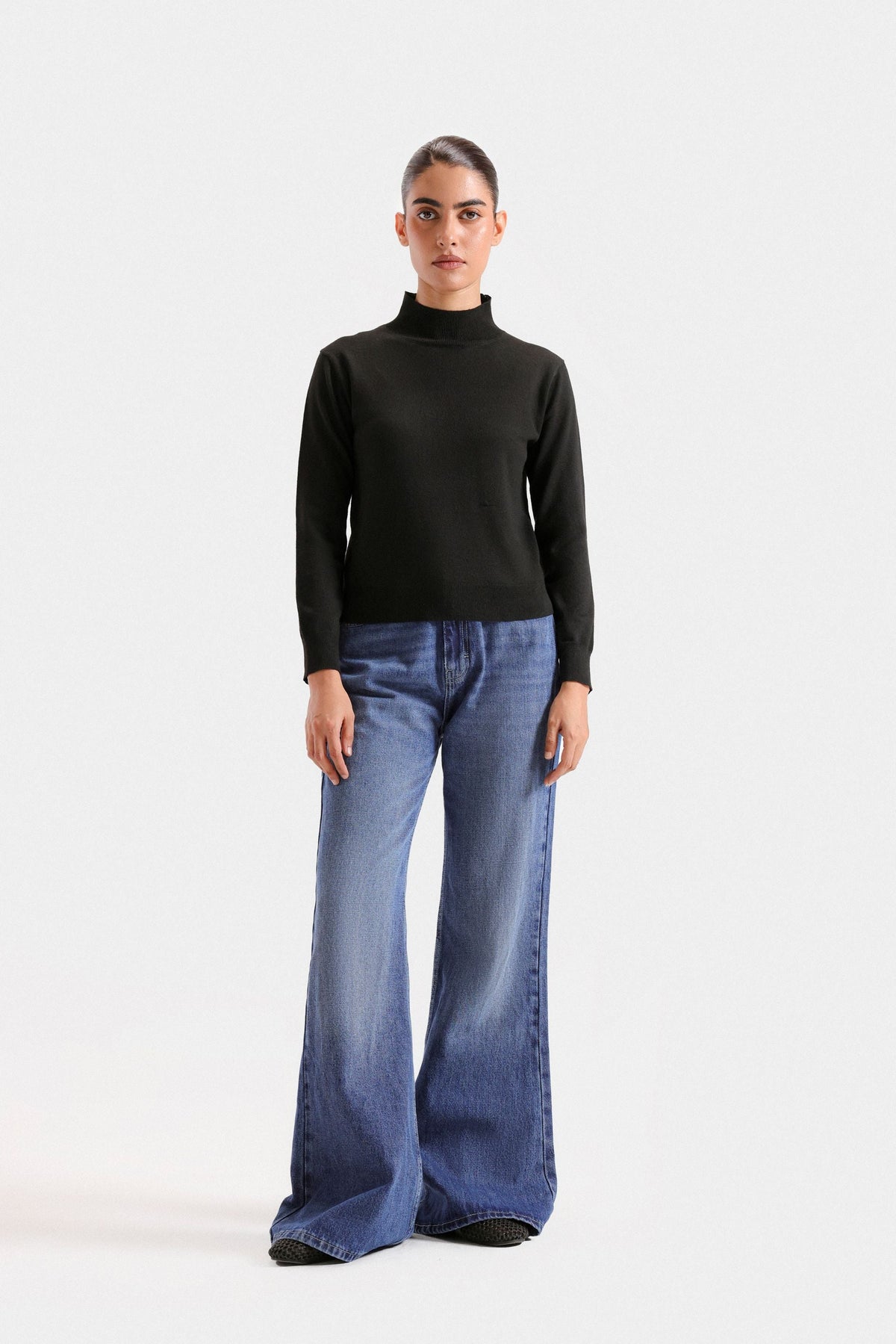MJ COUTURE Mock Neck Sweater